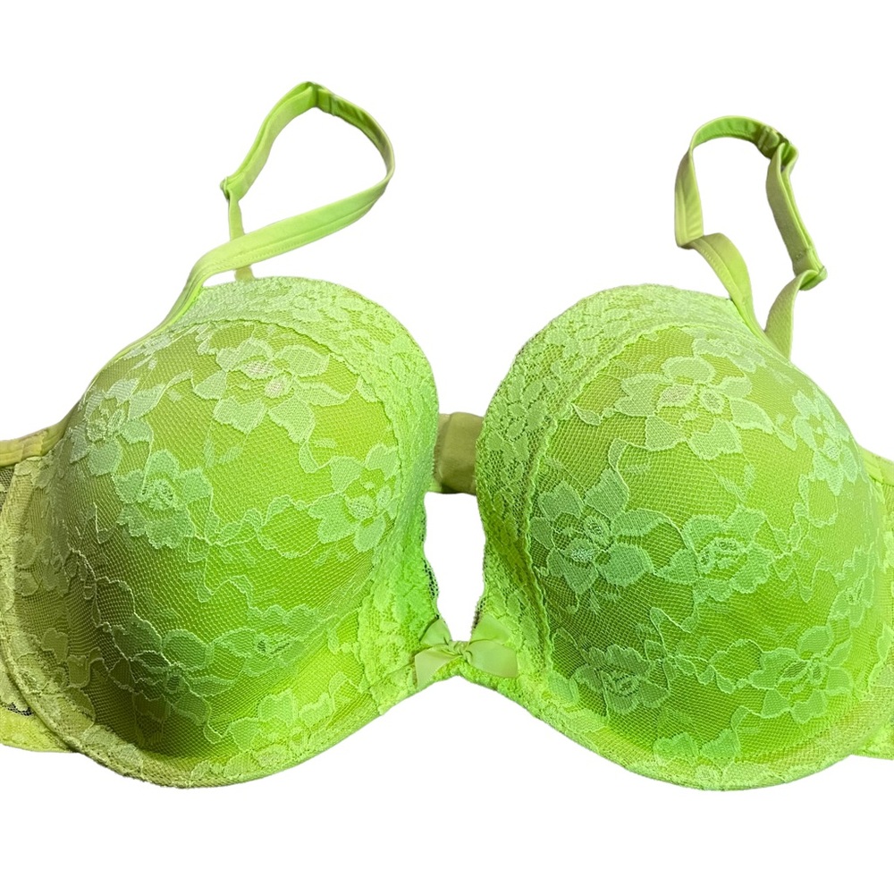 LA SENZA Perfectly By Me, Neon Green/Yellow Underwire Removable Padded Bra 36C